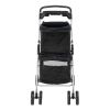 Pet Stroller for 2 Dogs and Cats, Double 4 Wheel Cat Pet Carriers Bag Jogger for Small Medium Pets, Waterproof Folding Crate with Soft Pad, Black