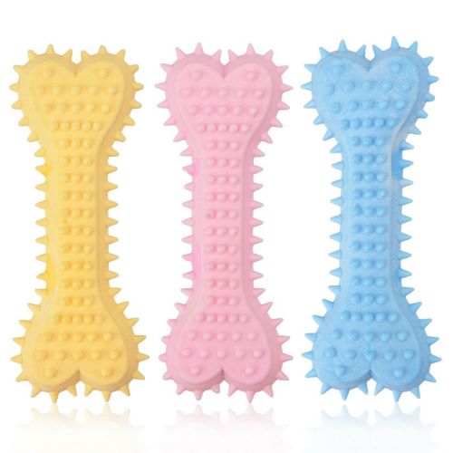 2pcs New dog grinding teeth biting toys Creamy scented with prickly flat bones Large and small dog teeth grinding toys; dog's gifts